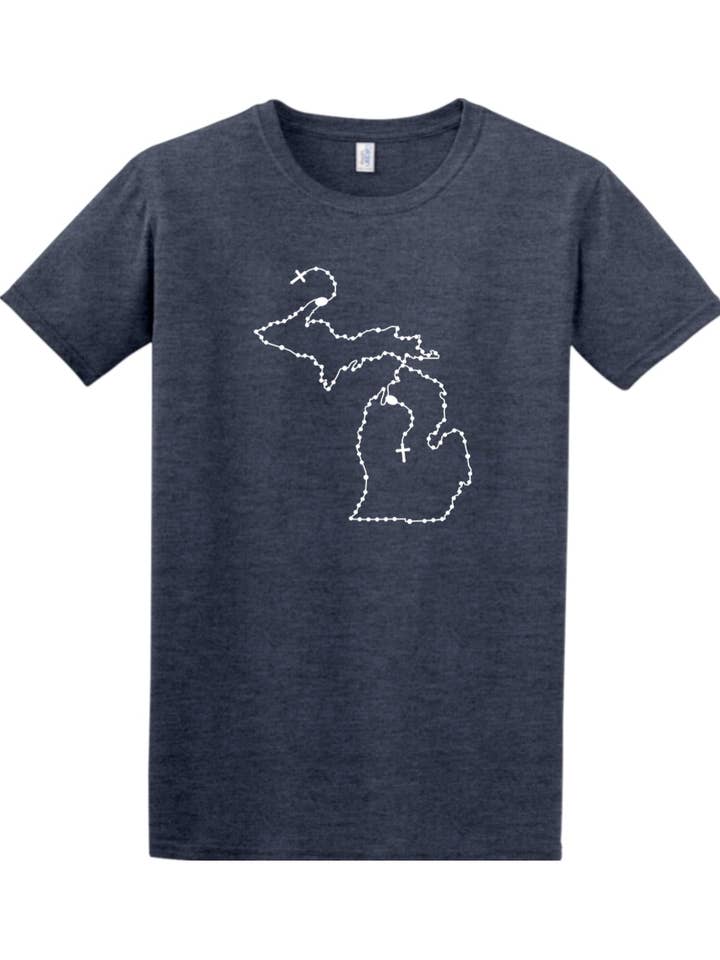 Sock Religious - Wholesale Screen Printed T-Shirt - Unisex - Michigan Rosary Catholic Adult T-shirt6