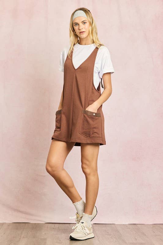 ILLA ILLA - Wholesale Dress - Women's - Cotton Terry Twill Tape Overall Mini Dress17
