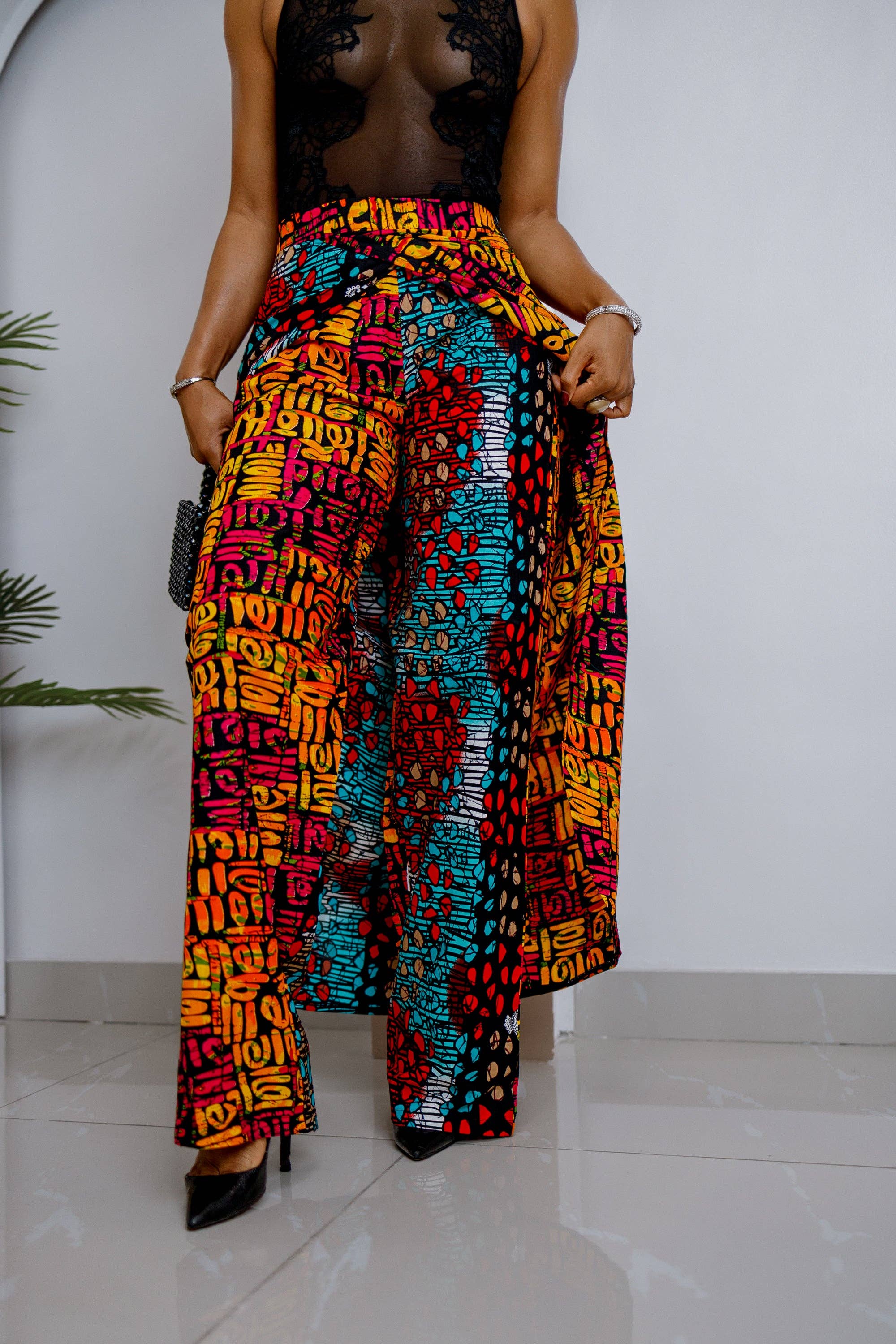 DUA MENKA - Wholesale Skirt - Women's - Akakpo Patchwork Pants Skirt - Final Sale2