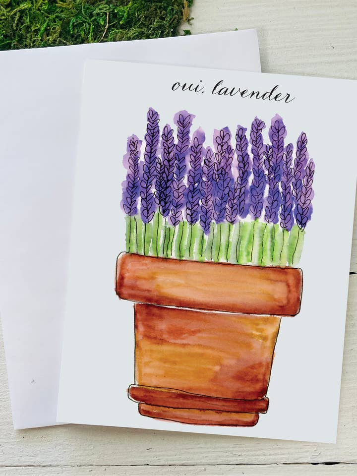 Sí, Lavender Card para venta al por mayor de Krafty Inc