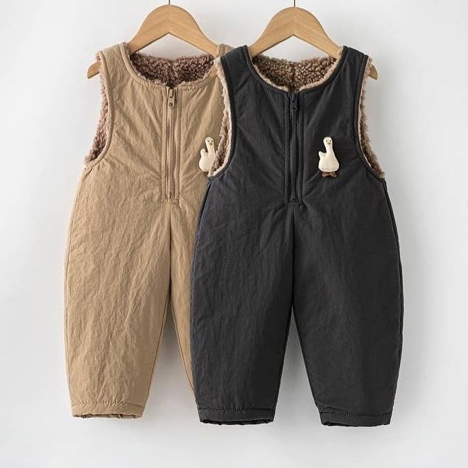 Baby & Toddler 3D Gås-Print Fleece Overall för wholesale av shoplittleswan