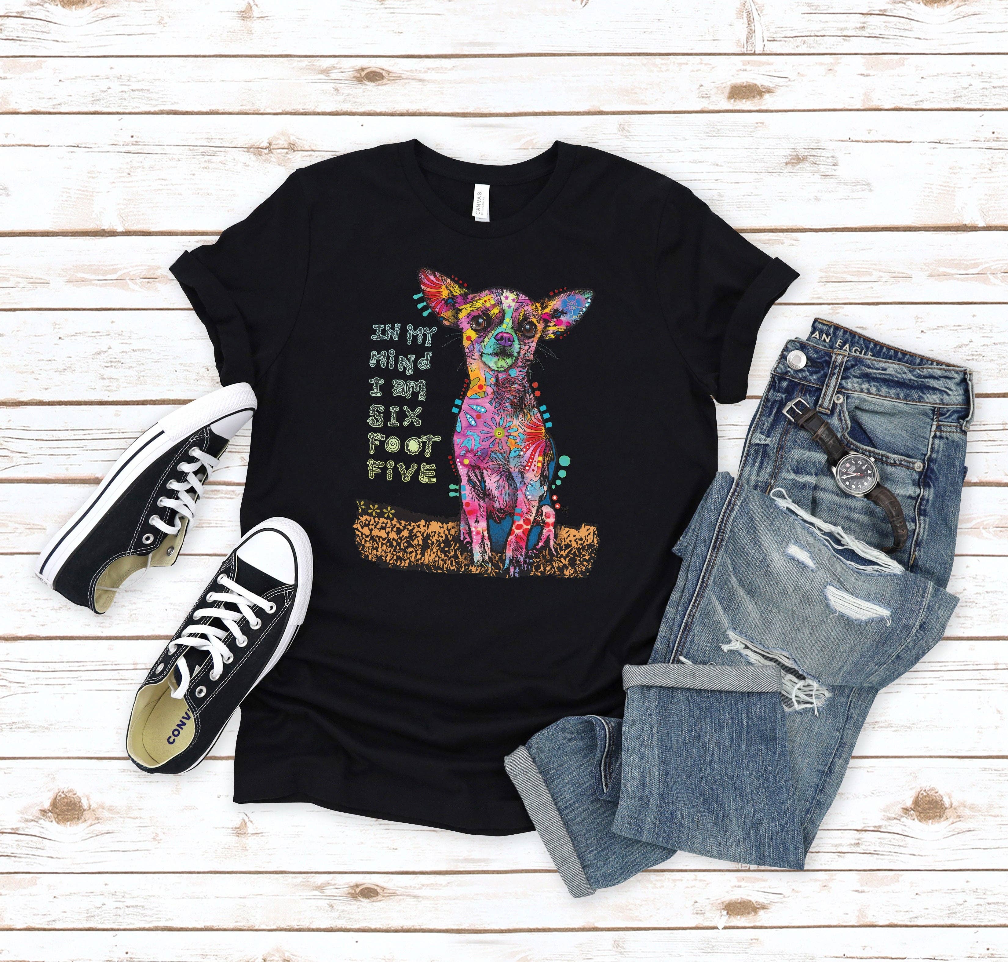 Artopia - Wholesale T-Shirt (Graphic) - Women's - Neon Chihuahua Dog Breed T-shirt0