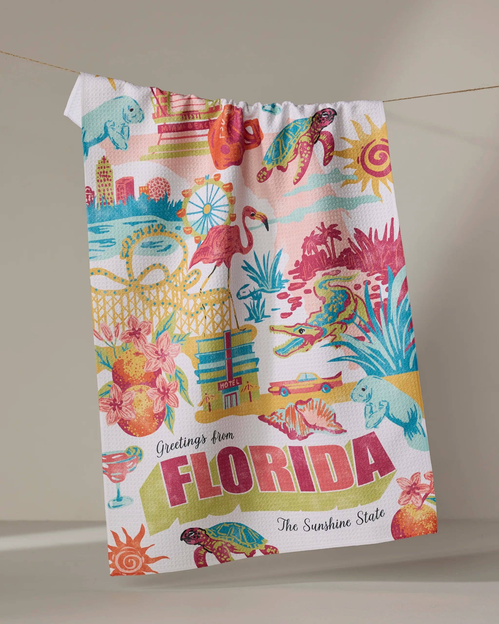 Geometry - Wholesale Tea Towel - Greetings From Florida Tea Towel0