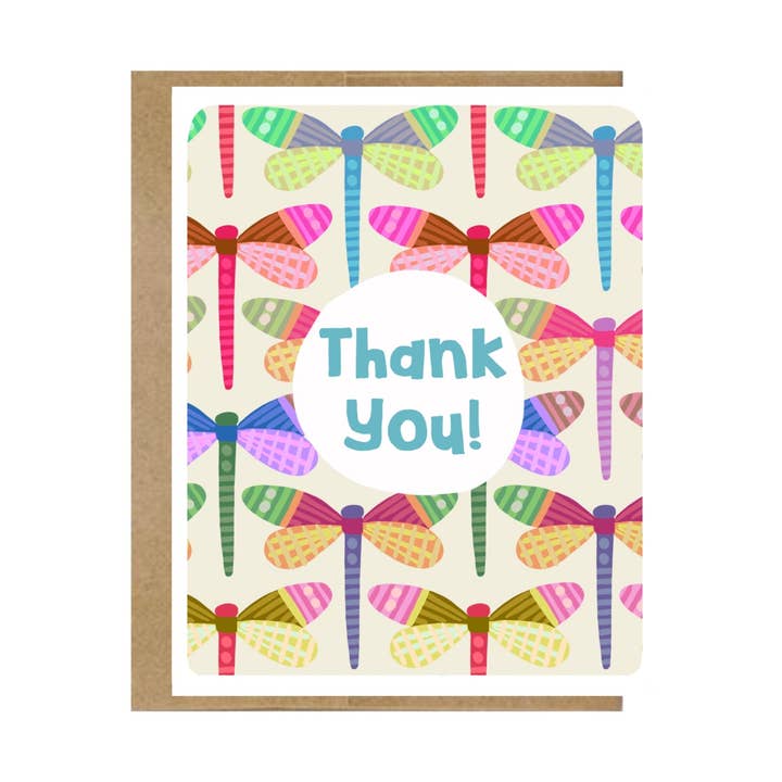Greeting Card: Thank You Dragonflies for wholesale by Mosey Farm, Inc.
