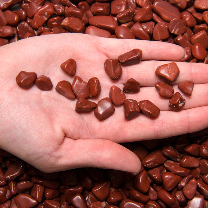Fantasia Mining - Wholesale Spiritual Stone/Crystal - Tumbled Red Jasper - XXS - A Grade - Brazil (1 lb)1