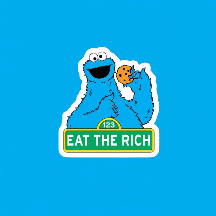 Ace the Pitmatian Co - Wholesale Sticker - Eat the Rich Sticker1