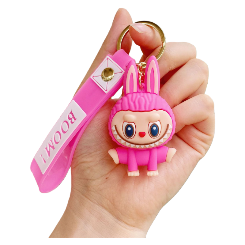 Auraquise - Vente Porte-clés – enfant - Porte-clés en silicone Monster Cozy Yoga Charm mignon dessin animé9