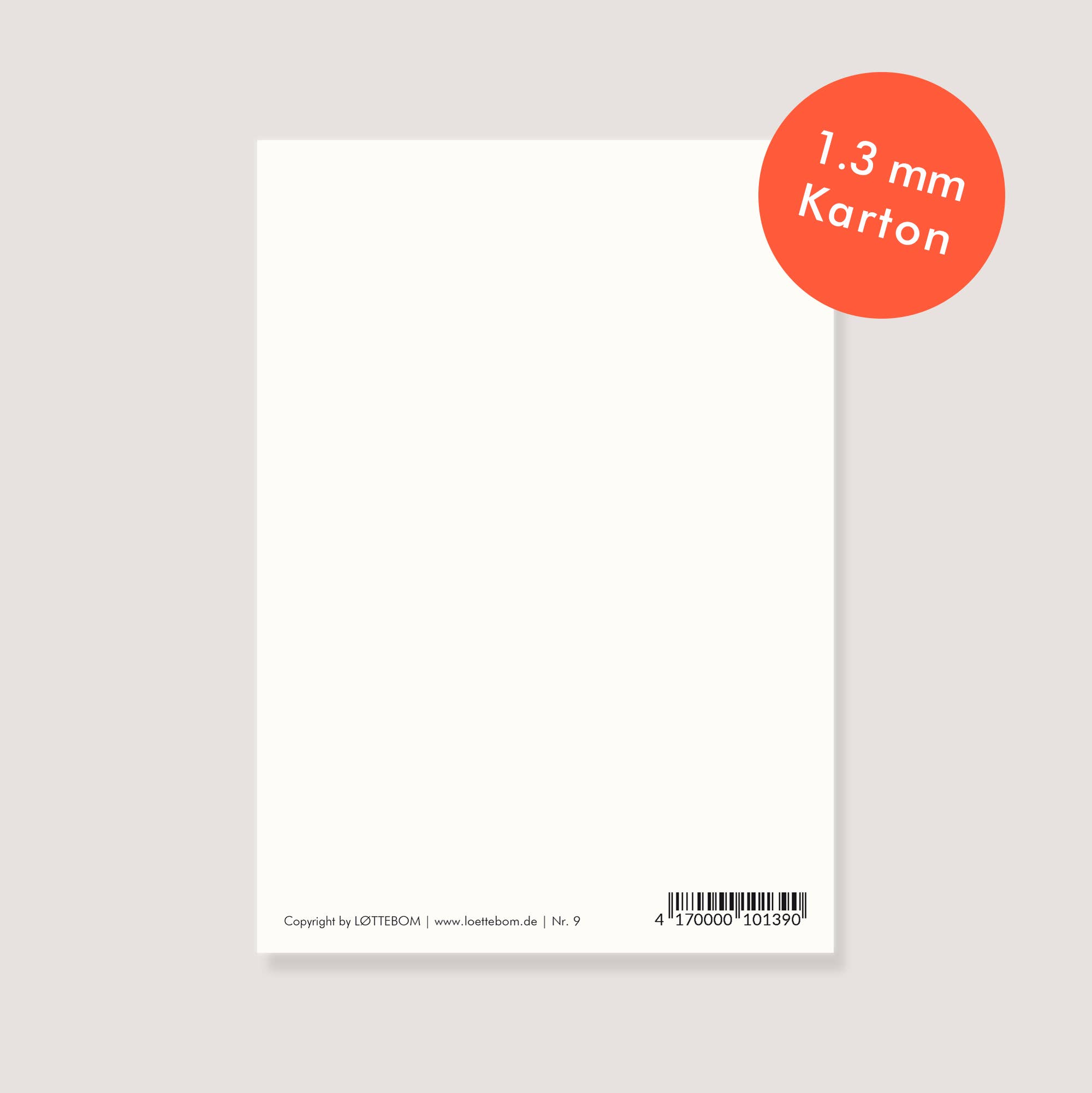 LØTTEBOM – Postal por atacado – Cartão postal de papelão natural - «Heart.»1