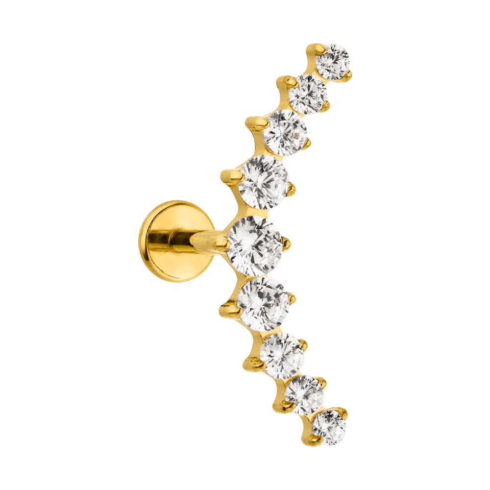 Schmuckgroßhandel - Wholesale Single Earring - Bright Bow Piercing | Titanium0