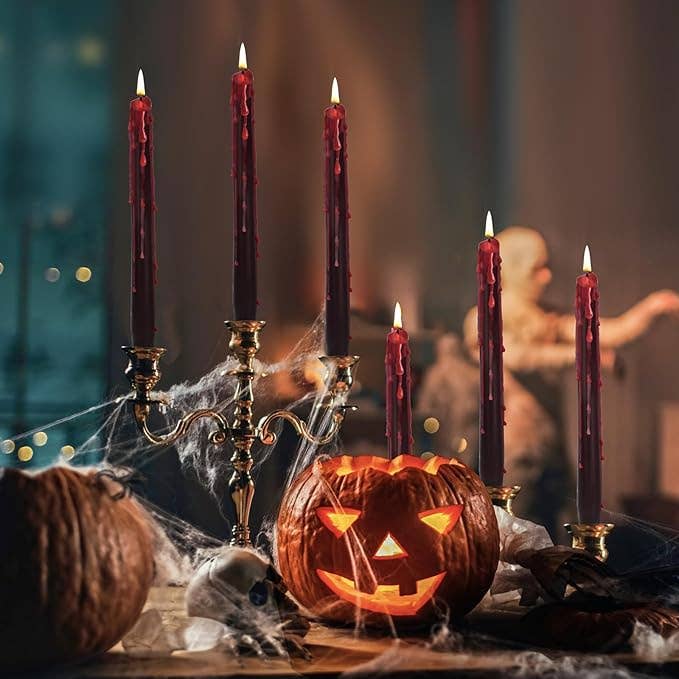 All Little Cute Things - Wholesale Tapered Candle/Candlestick - Halloween Blood Dripping Taper Candles Table Decoration3