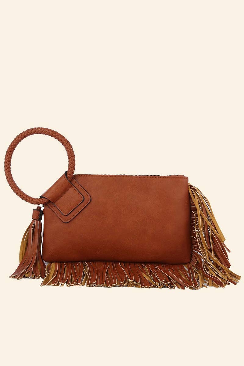 Anarchy Street - Wholesale Clutch Bag - Women's - Fringe Cuff Clutch Tassel Wristlet Clutch Bag1
