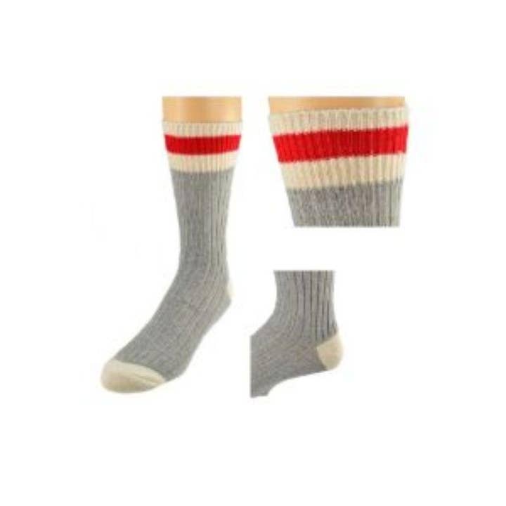 Sierra Socks – wholesale Socks – Men's – Wool Striped Boot Work Men's 3 Pair Pack Socks M64006