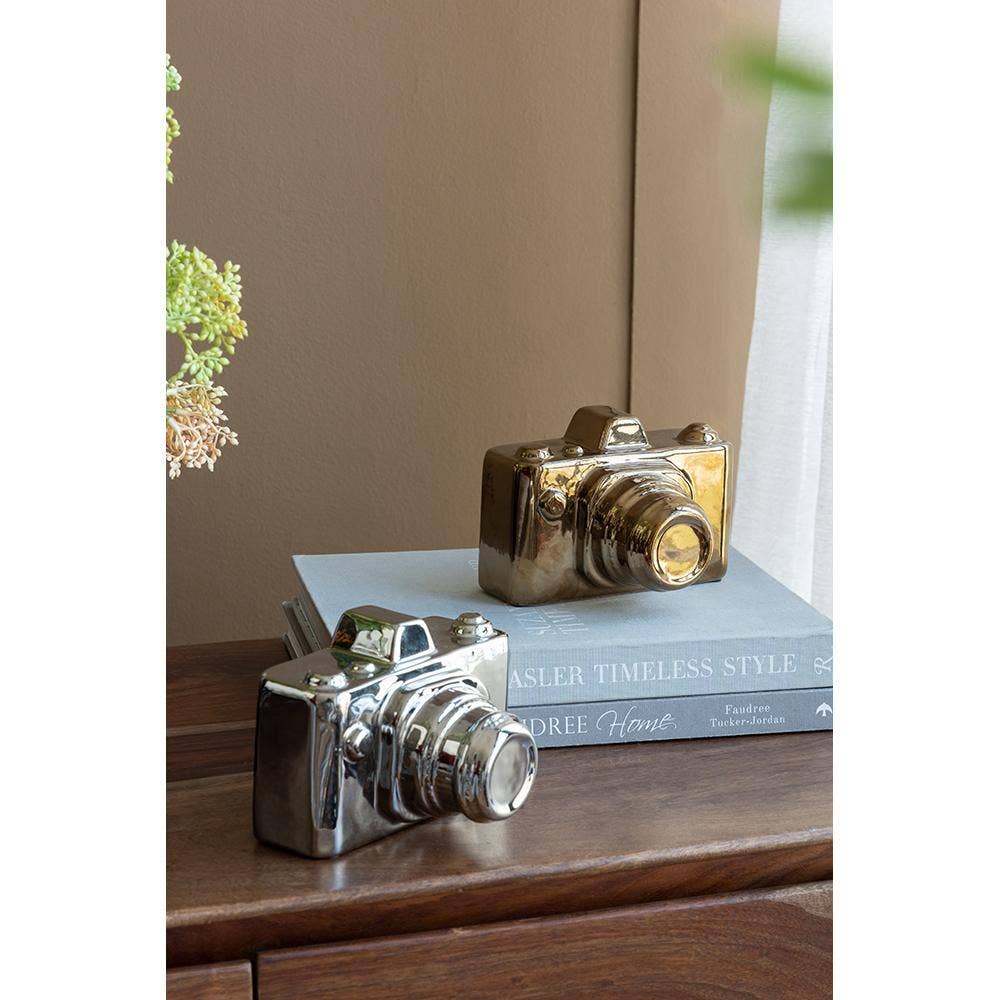 A&B Home Group Inc. - Wholesale Decorative Tabletop Object - 6x5x4" Griffiths Camera Accent - Gold9