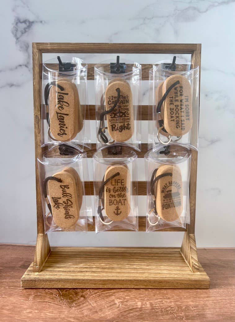 The Lillie Pad - Wholesale Keychain - Unisex - Floating Cork Keychain for Boating and Lake Life5