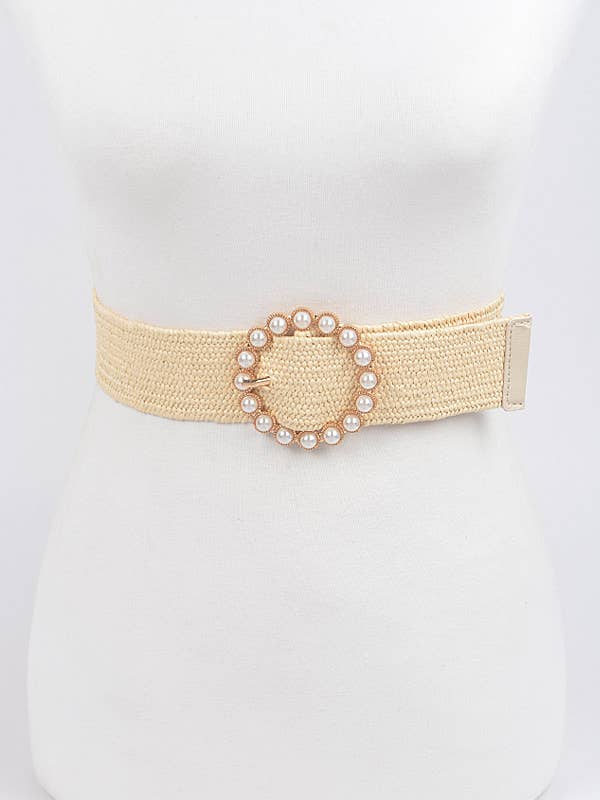 Gürtel mit geflochtener Perlenschnalle für den Großhandel von Shop Neighbors