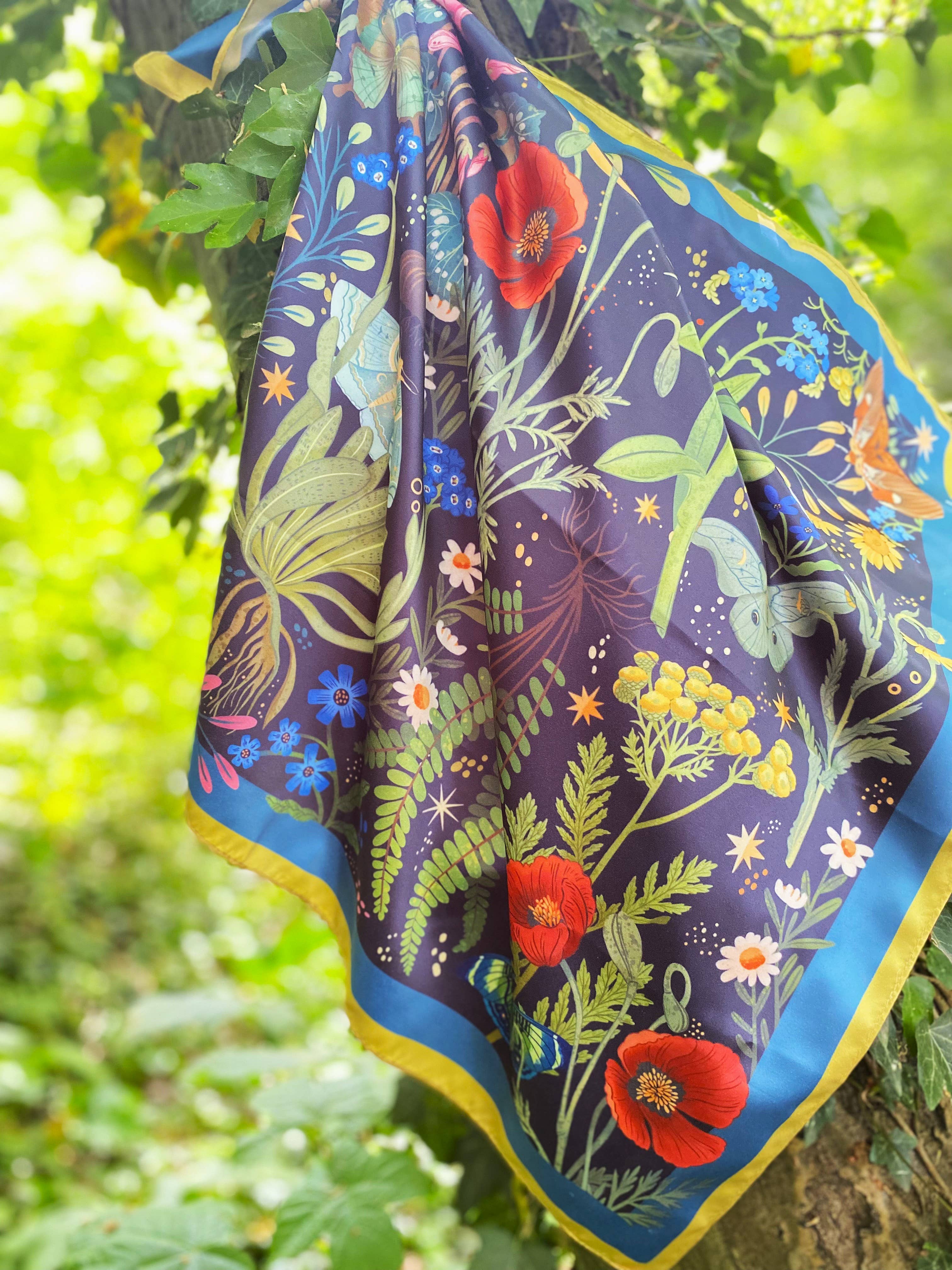 Split Moon Studios - Wholesale Scarf - Women's - Wild Flowers Motif Scarf