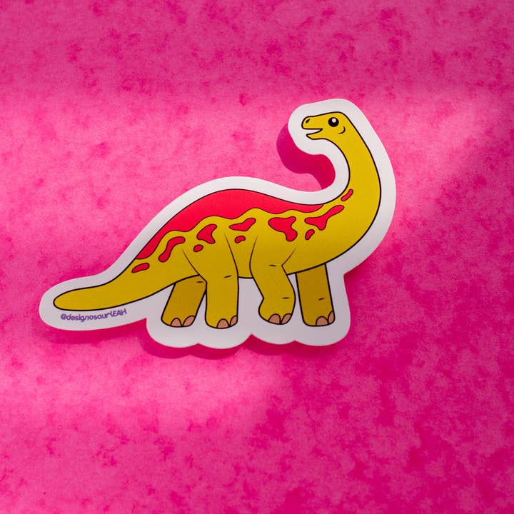designosaur – wholesale Sticker – Diplodocus dinosaur vinyl sticker (4 inch)8