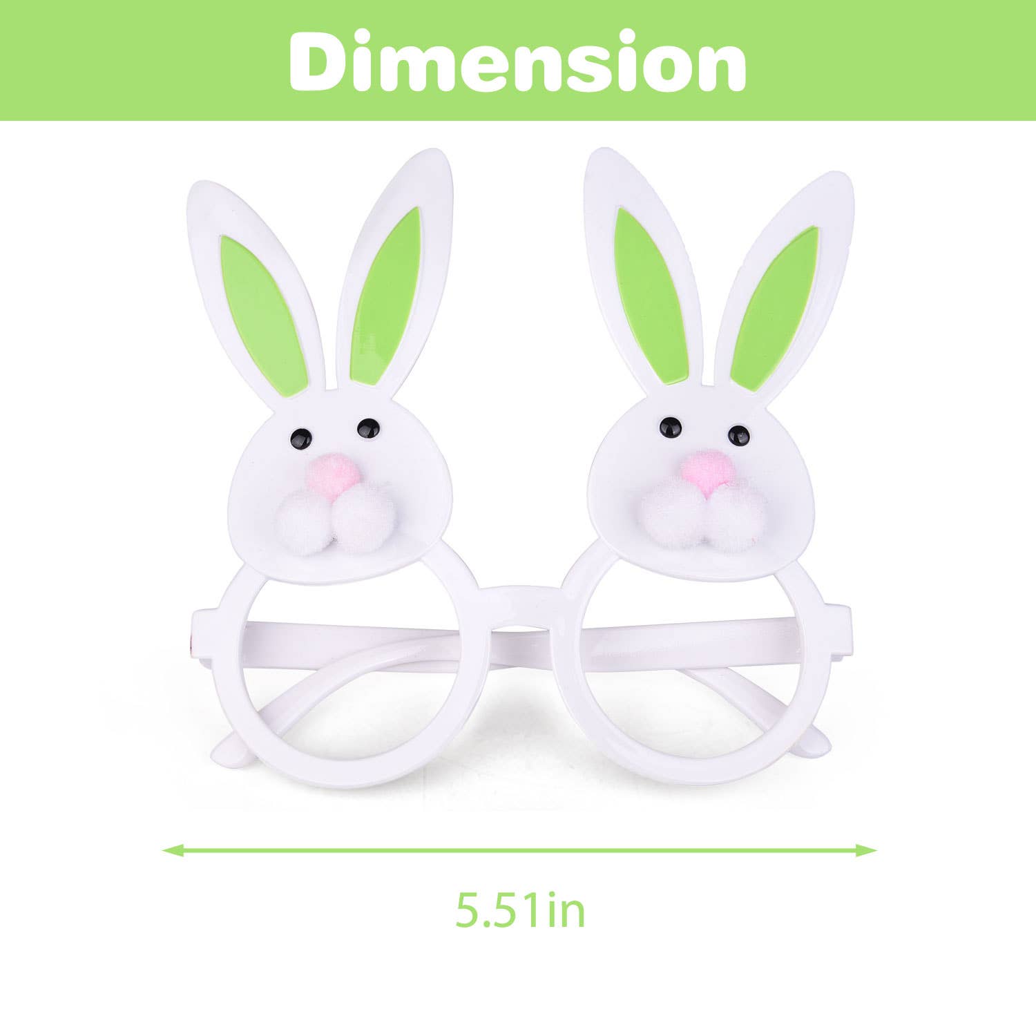 Fun Little Toys - Wholesale Party Favor - Easter Bunny Eyeglasses Frame for Kid Toys(12PCS)1