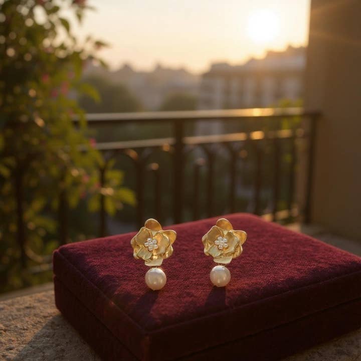 Athena Bridal Jewellery - Wholesale Dangle Earrings - VINTAGE HEIRLOOM EARRINGS - GOLD6