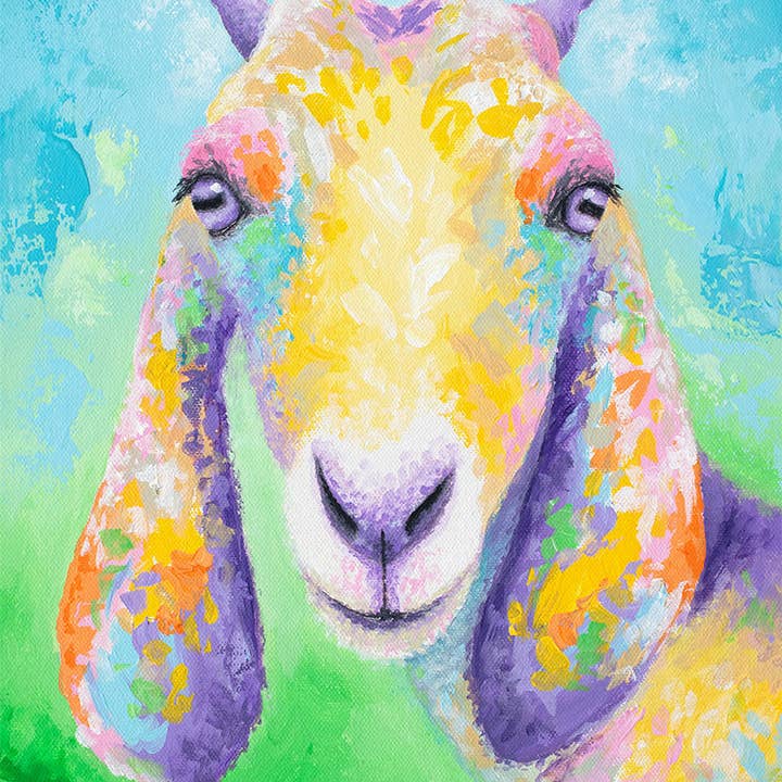 Krystle Cole Fine Art - Wholesale Art Print - Nubian Goat Print - For the Love of Goats