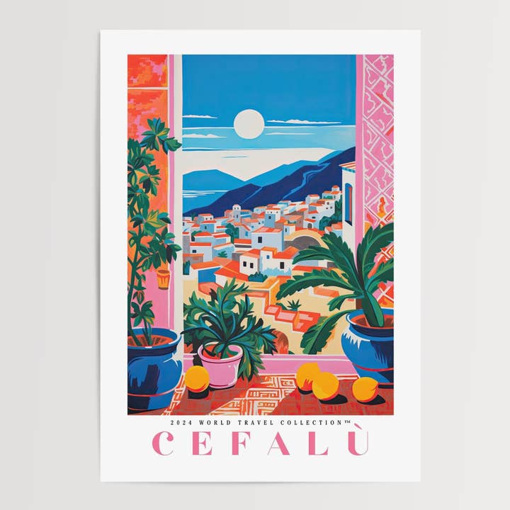 Affiche de voyage de Cefalu pour la vente par Enchanted Sights