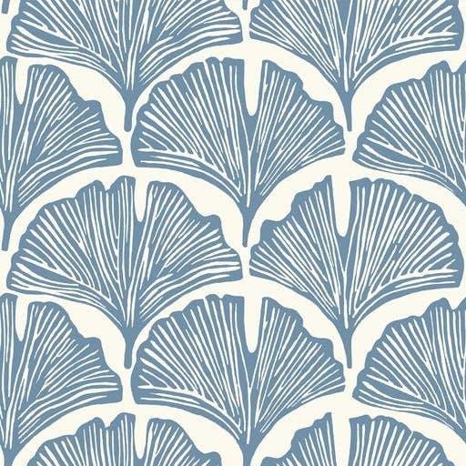 Tempaper & Co ® - Wholesale Wallpaper - Feather Palm Blue Peel and Stick Wallpaper, 28 sq. ft.