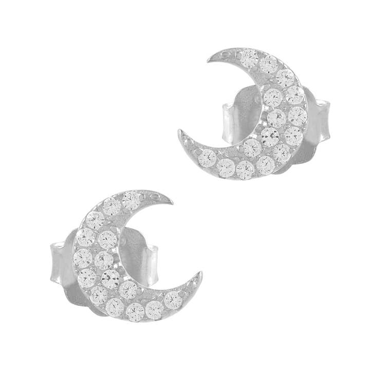 Itemporality - Wholesale Huggie Earrings - Luna Silver Earrings with Zirconias1