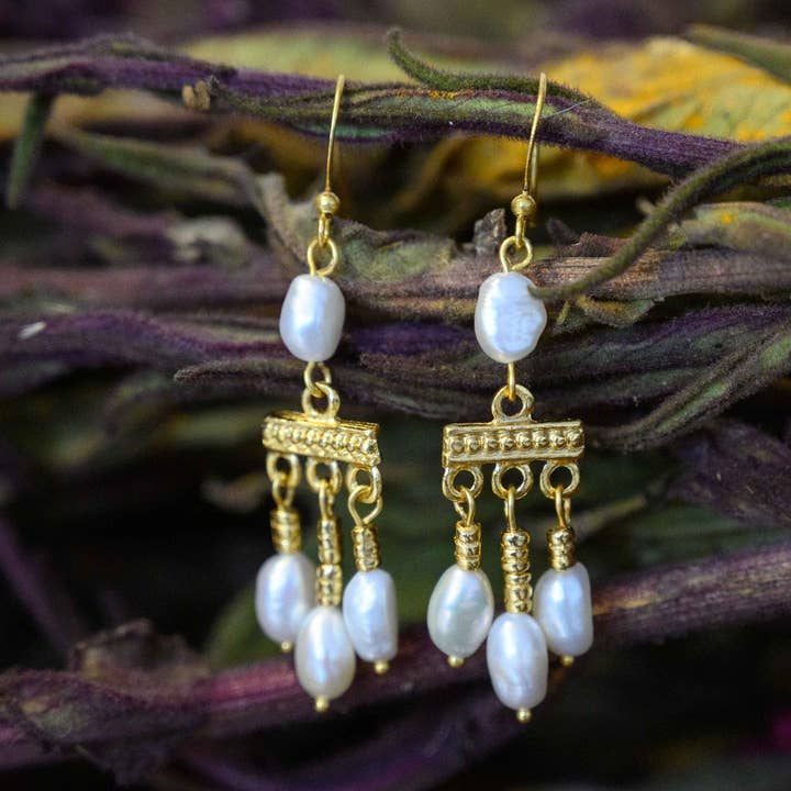 Roman Crotalia perleøreringe for engroshandel hos Across The Puddle