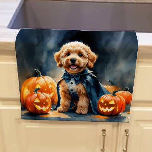 Asciugamano da cucina di Halloween per cucciolo di Goldendoodle DAC8424 per la vendita all'ingrosso da parte di Caroline's Treasures