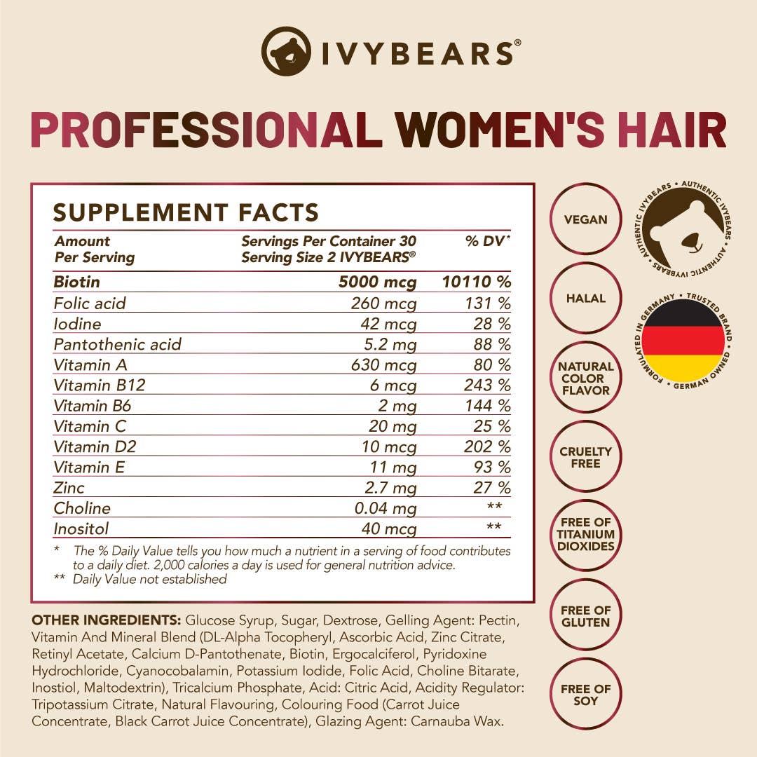 IvyBears - Vente Supplément oral/vitamine - Coiffure professionnelle pour femmes4