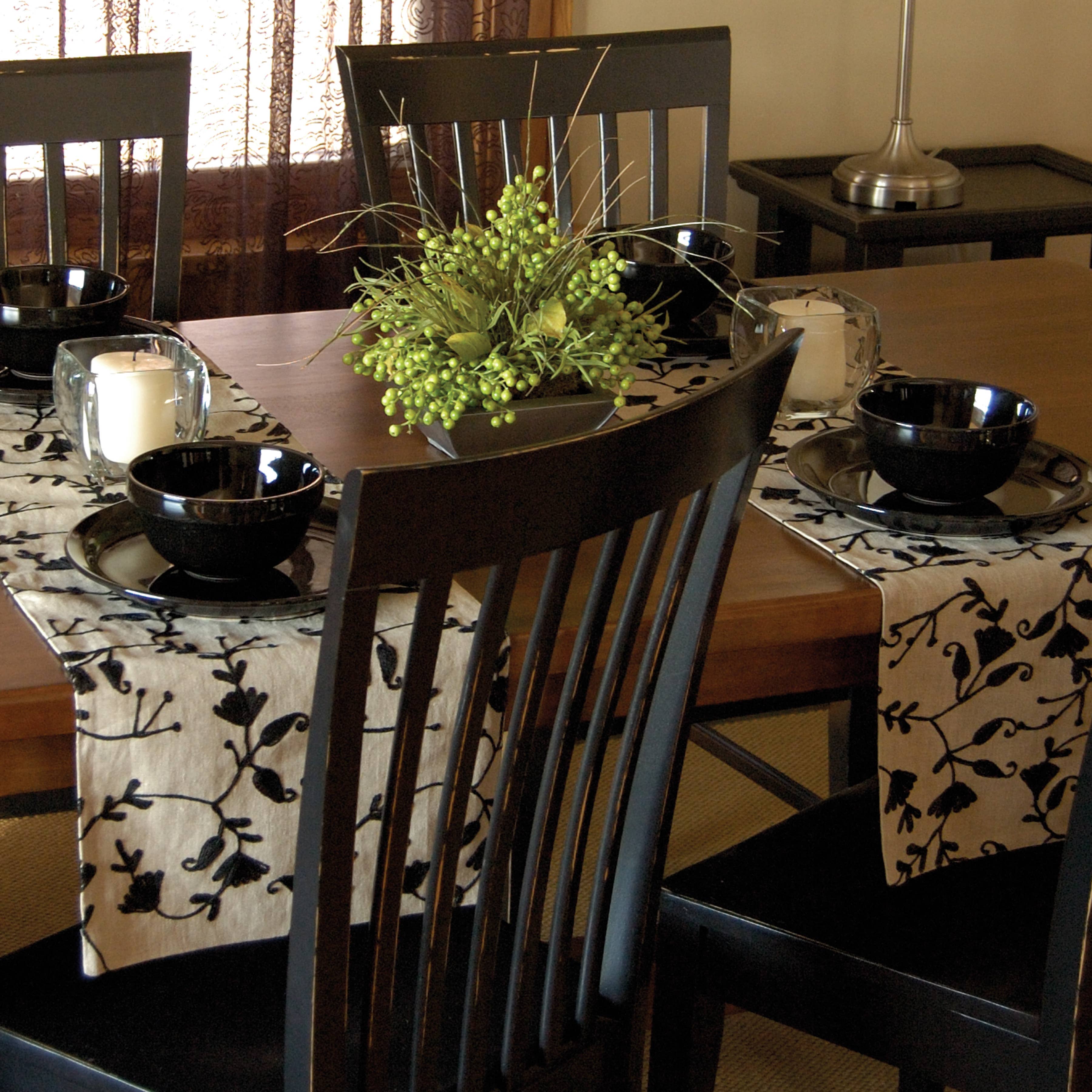 Heritage Lace - Vente Chemins de table - Chemin de table en lin et coton Bristol 13x36 en lin de lin.2