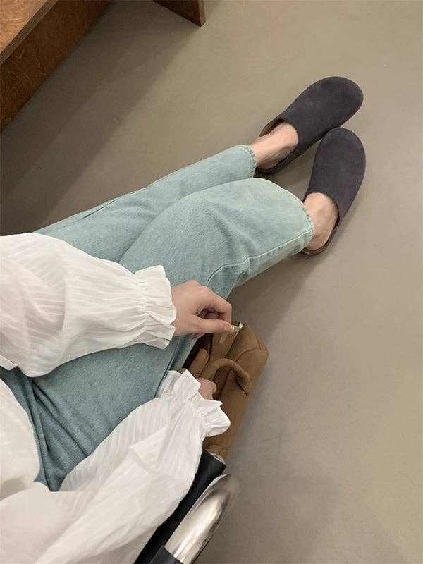 VividLux - Wholesale Slippers - Women's - Round-Toe Split-Joint Flat Shoes Slippers&Mules9