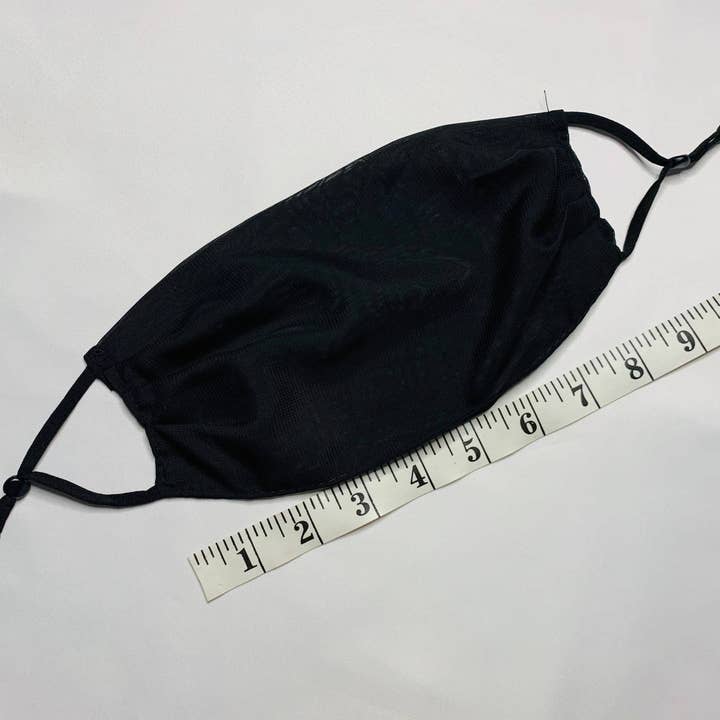 Cute Sass ™ - Wholesale Non-Medical Disposable Mask - LIGHTWEIGHT BLACK CHIFFON FACE MASK4