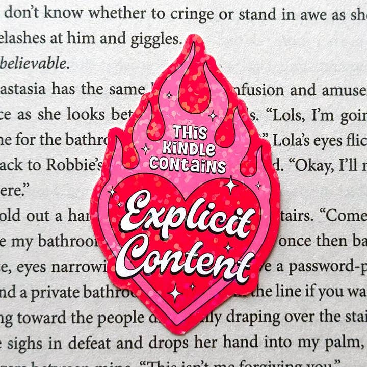 this kindle contains explicit content kindle book sticker for wholesale by Smut Babe Co.