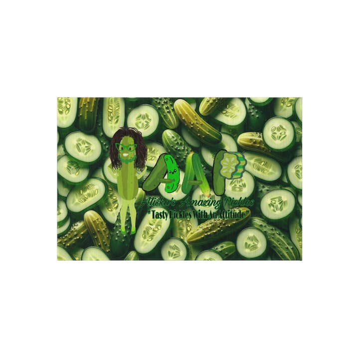 Tappeto da Esterno - Alisk'a Amazing Pickles Amanti dei Cetriolini, Tappeto con Cetriolini, Decorazione per Cucina, Regalo per Amanti del Cibo, Tappetino da Cucina, Accento per la Casa per la vendita all'ingrosso da parte di Aliska's Amazing Pickles