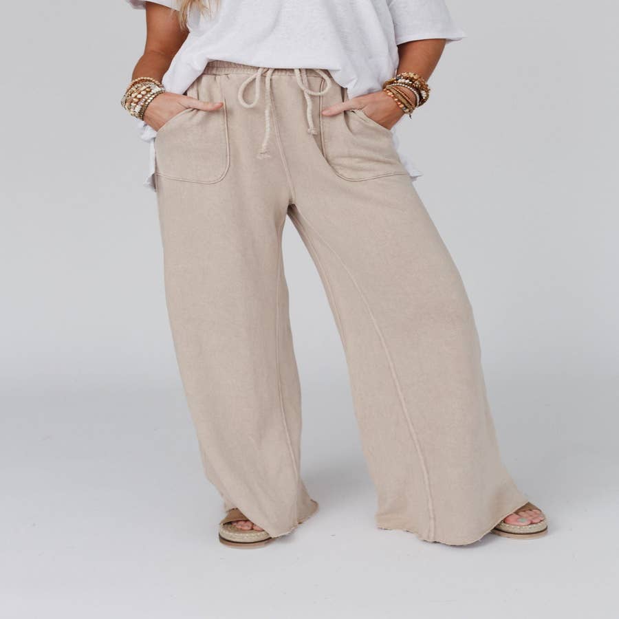 Wide leg flare pants in lilac - White Lotus Sydney