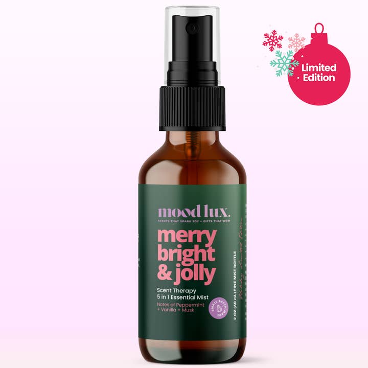 Merry, Bright, & Jolly 5 In 1 Essential Mist for wholesale by Mood Lux