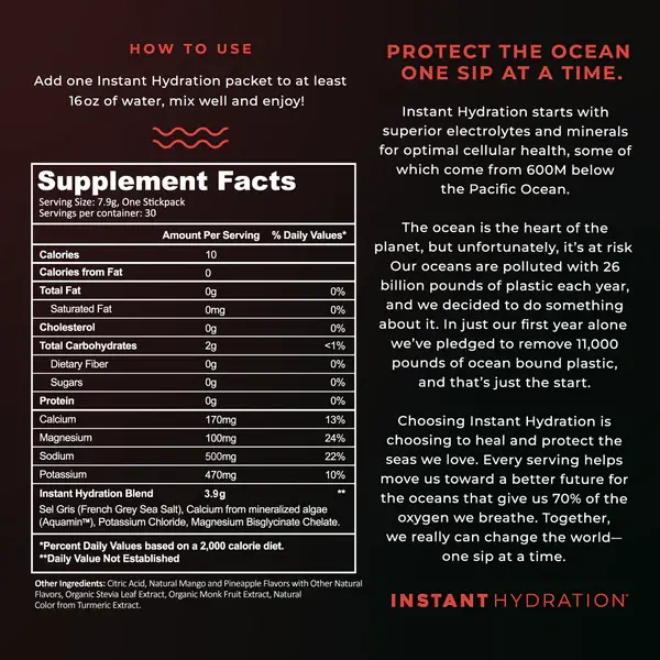 Instant Hydration - Wholesale Powdered Health Drink - Premium Electrolyte Drink Mix: Mango Pineapple1