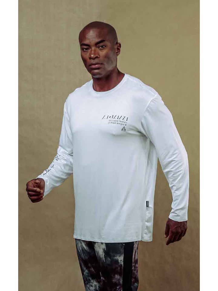 Labellamafia – Großhandel T-Shirt – Herren – Long Sleeve T-Shirt La Mafia White1