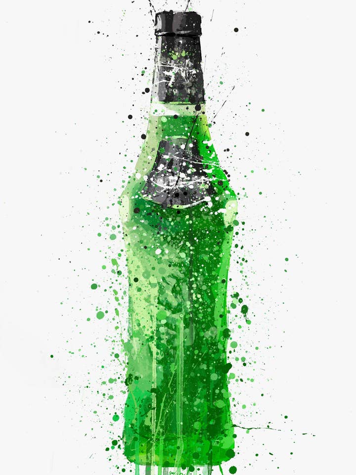 Spiritus Flaske Wall Art Print 'Melon' for engroshandel hos We Love Prints