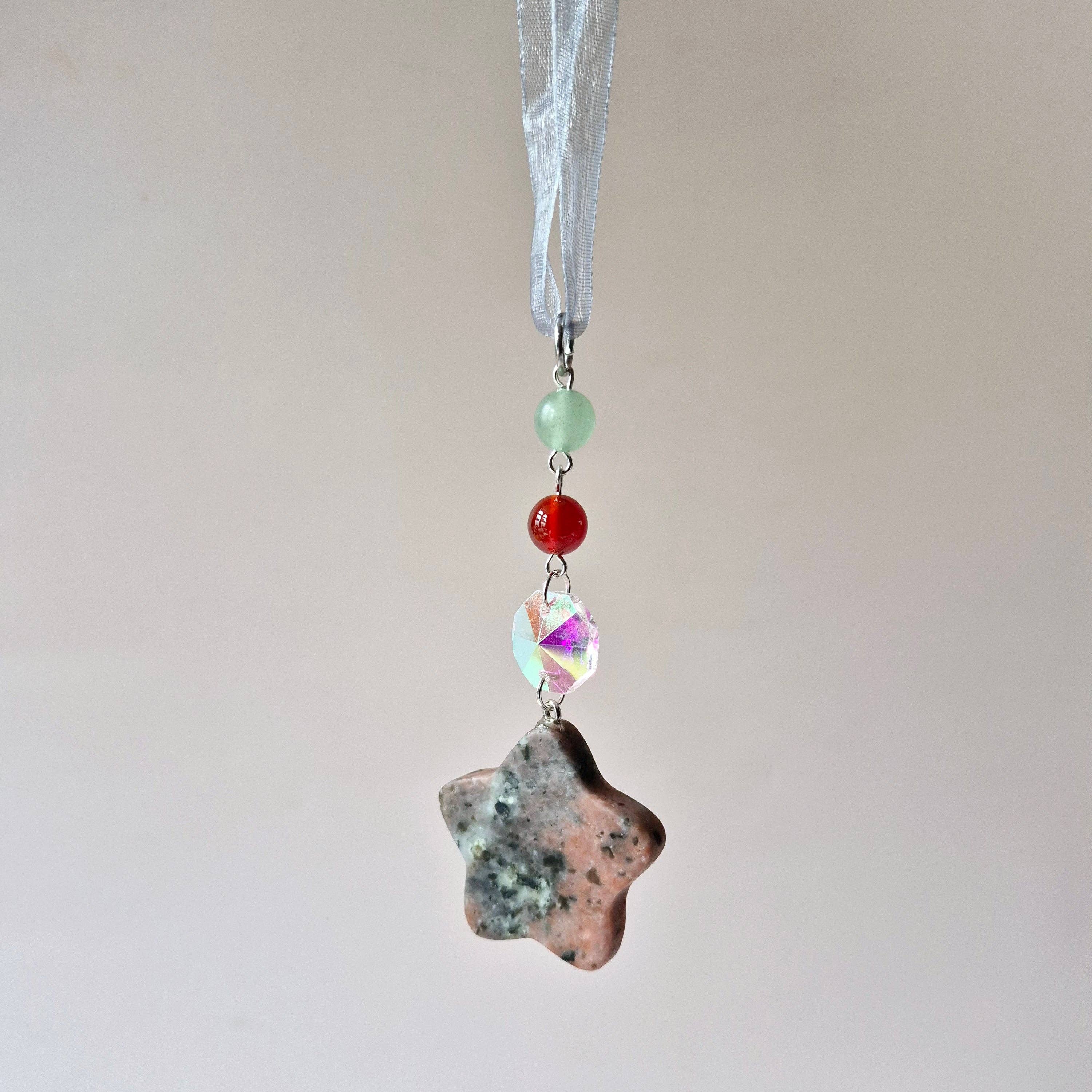 Moonlight Gemstones - Wholesale Suncatcher - Random Gemstone Christmas Star Pendants / Suncatchers9