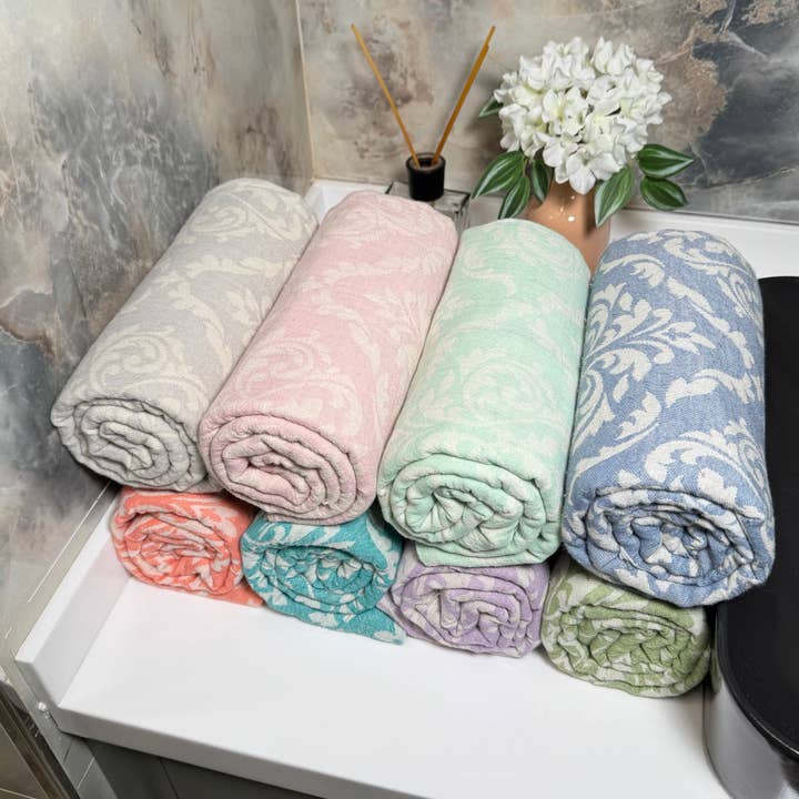 Toalhas Turcas com Padrão Barroco para Spa, Banho ou Praia por atacado de The Loom Wholesale