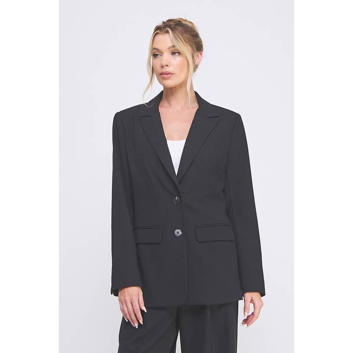Notched Lapel Blazer Jacket for wholesale by Allie Rose
