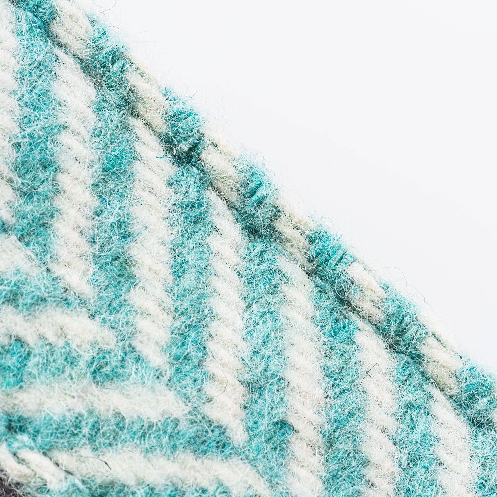 Hugo & Hudson – wholesale Pet collar – Dog – Tweed Metal Buckle Dog Collar - Aqua Herringbone3