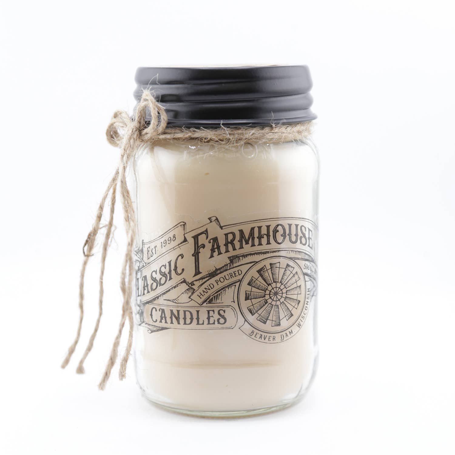Classic Farmhouse Candles - Wholesale Jar/Filled Candle - Pecan Caramel 14 oz Mason Jar Candle1