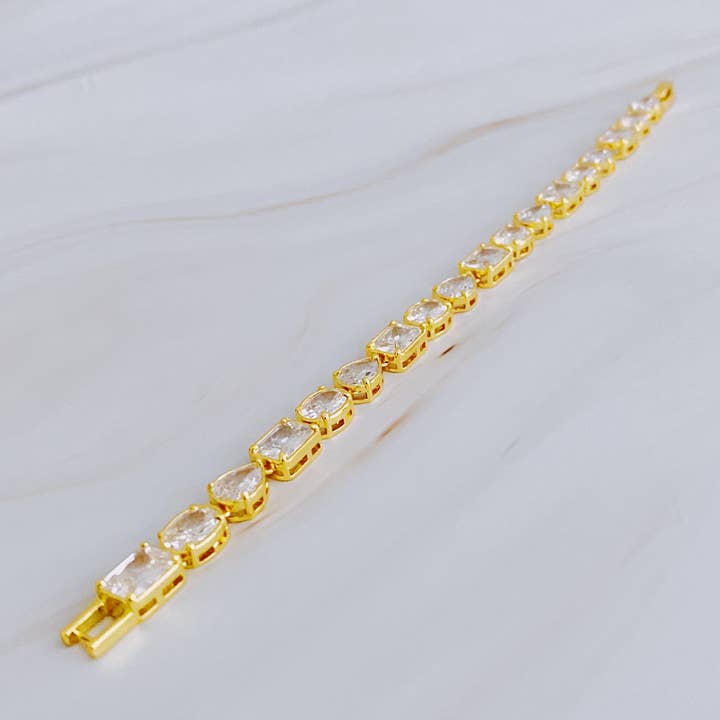 Ellison+Young - Wholesale Tennis Bracelet - Sparkling In Shapes Bracelet