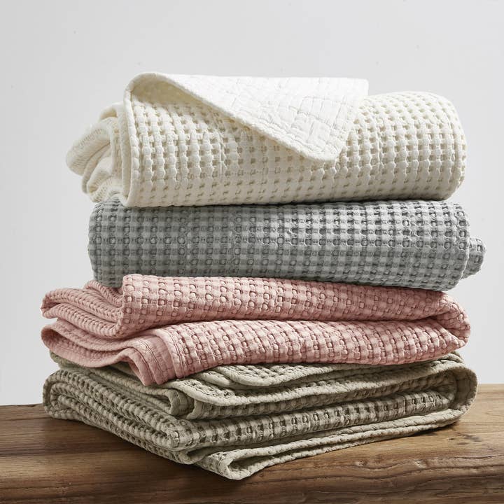 Levtex Home - Wholesale Throw Blanket - Mills Waffle Quilted Throw