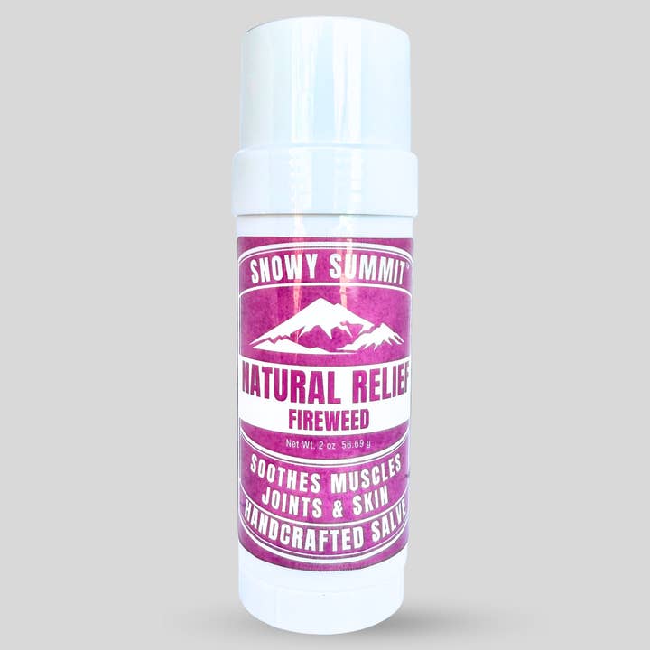 Snowy Summit Natural Relief Fireweed Salve Stick for wholesale by Snowy Summit