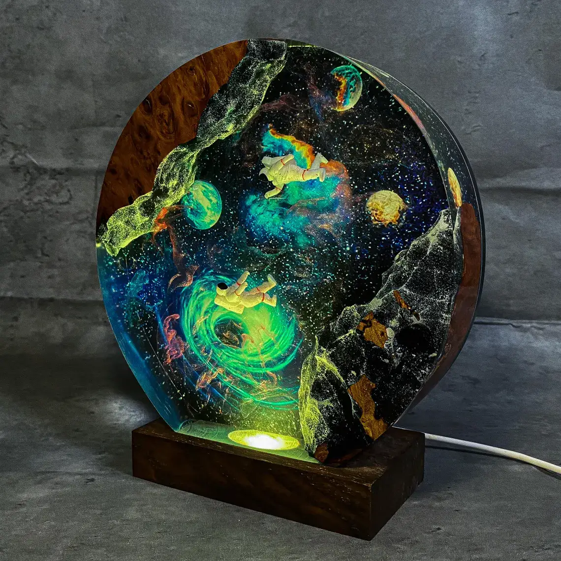 Merchemy - Wholesale Night Light - Astronaut Space Black Hole Galaxy Resin Night Light Lamp 1