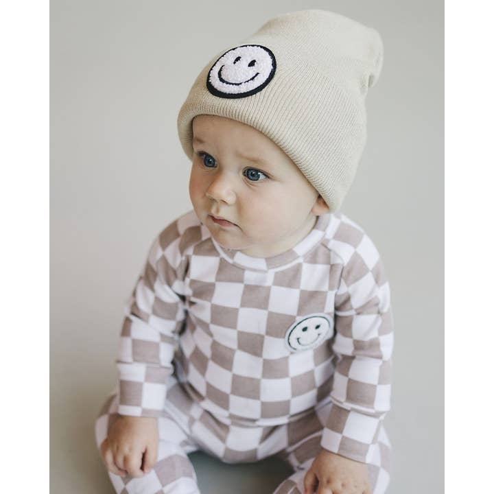 Lucky Panda Kids - Wholesale Beanie - Kids - Smiley Baby & Kids Beanie | Beige